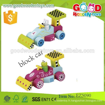 Nouveau style, jouet, jouet, voitures, OEM, haute qualité, bois, bloc, voiture, enfants EZ5090